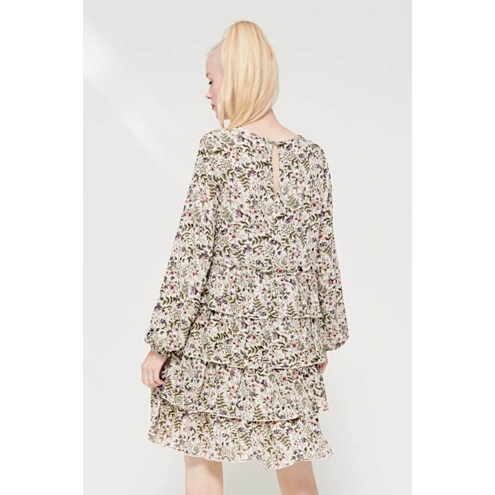 Urban Outfitters Rachele Tiered Floral Babydoll Long Sleeve Dress - Picture 2 of 12